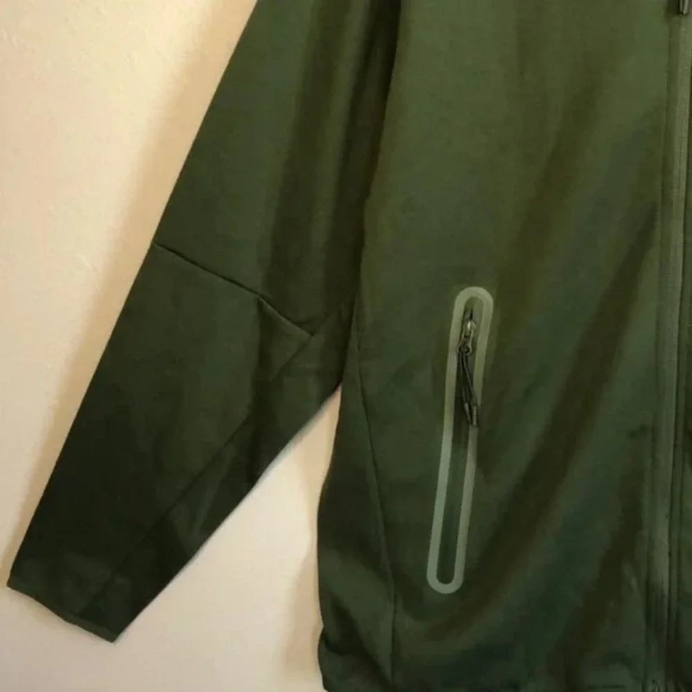 New PINK DOLPHIN Men's XLarge‎ Olive Green Long Sleeve Full Zip Hoodie